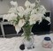 20pcs White Flowers Artificial Calla Lily Flower Real Touch Latex Flowers for DIY Wedding Bouquet Party Home Decor Faux Flowers Arrangement